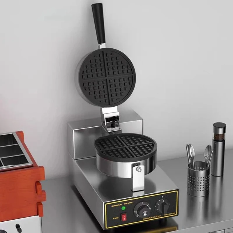 Maker Waffle Iron Grid Waffle Machine Commercial Waffle Baker For Street Vending Fully Automatic Pancake Grill