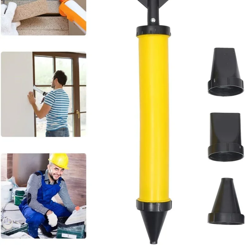 Professional Caulking Gun With 4 Nozzles Hand Tools Grouting Gun Cement Lime Pump Grouting Mortar Sprayer Grout Filling Tools