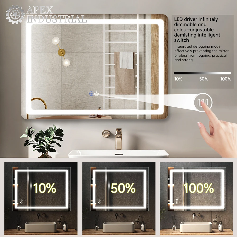 

Smart Inductive LED Dimmer Switch DC 12V 5A 60W High Sensitive Touch Button Defogger Switches for Bathroom Mirror