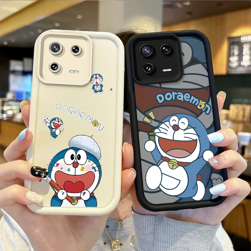 

D-Doraemon Anime Phone Case For XiaoMi 14 13 12 11 T Pro 13 12 11 Lite Poco F6 F5 X5 X3 Pro NFC Silicone Shockproof Soft Covers