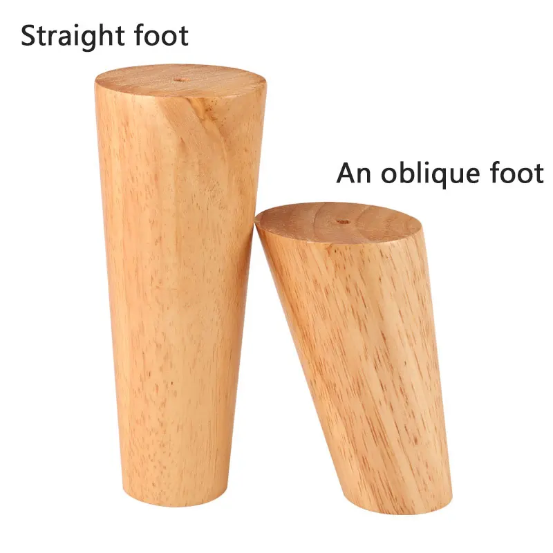 1Pcs Wood Furniture Legs Slanting Straight Wooden Sofa Legs Feet  Coffee Table Bed Cabinet Replacement Feet Sloping Feet