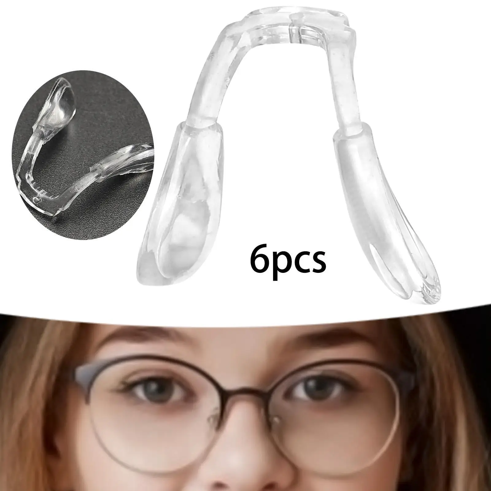 

6x U Shape Eyeglasses Nose Pads Bridge Nose Piece for Sunglasses Glasses