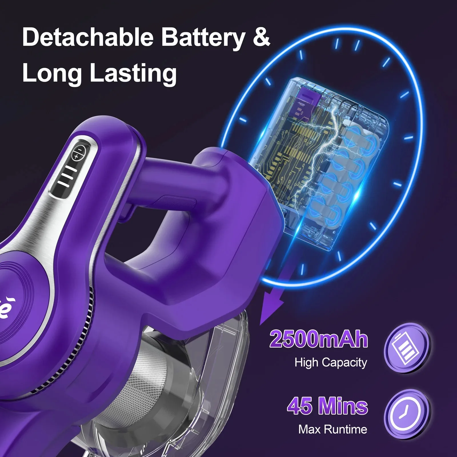 INSE S62 コードレス掃除機 30KPA 強力な吸引力 7-in-1 スティック掃除機 最長 45 分の稼働時間 ハンドヘルド掃除機 家電