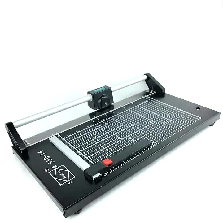 14 Inch Rolling Paper Cutter Paper Trimmer Paper Cutting Machine Rolling Cutter A3 Size Paper Cutter Iron Plate