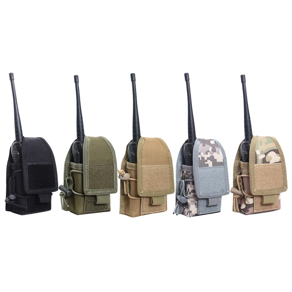 Molle Radio Pouch Interphone Phone Case Airsoft Magazine Holder Outdoor Camping Hiking Hunting EDC Tool Walkie Talkie Waist Bag