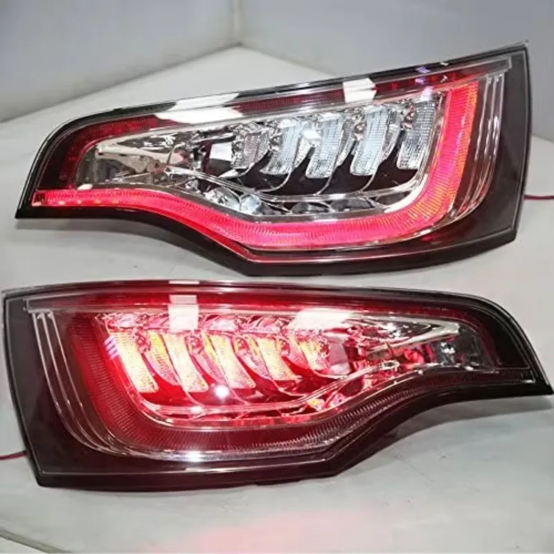 For AUDI Q7 LED Taillights Strip Rear Back Lamp 2006-2010 Year Chrome Housing TW