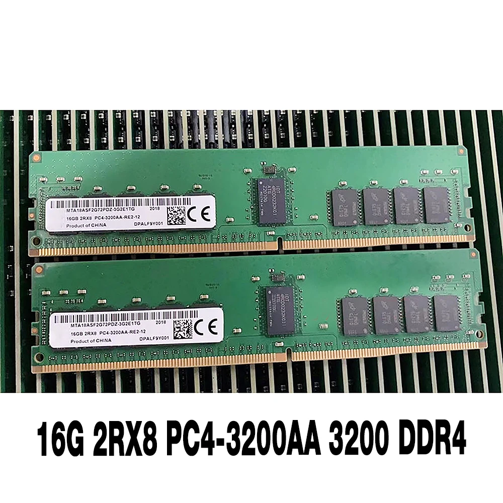 MT 메모리용 RAM 16GB ECC REG RDIMM, 하이 퀄리티 16G 2RX8 PC4-3200AA 3200 DDR4, 1 개