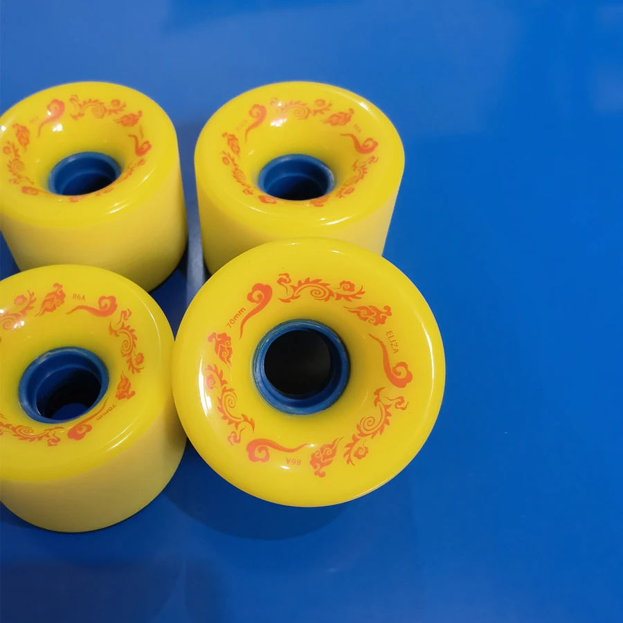 ELIZA longboard wheels skateboard wheel pu good quality 90% rebound top level 78a and 86a choices yellow and orange