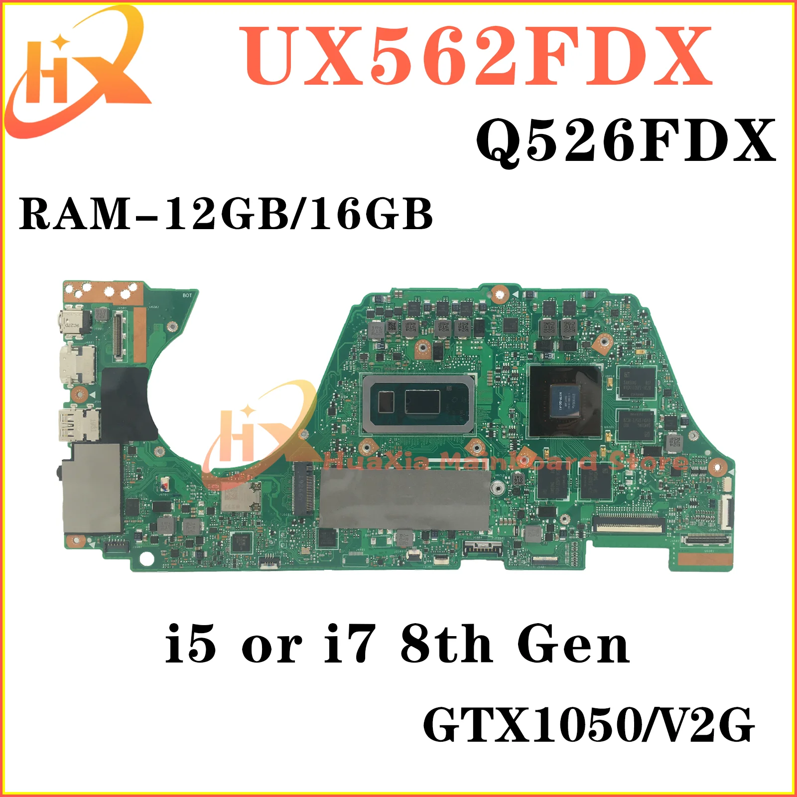 

UX562FDX Материнская плата ASUS Q536FD Q536FDX материнская плата для ноутбука i3 i5 i7 8 Gen RAM-12GB/16GB GTX1050/V2G