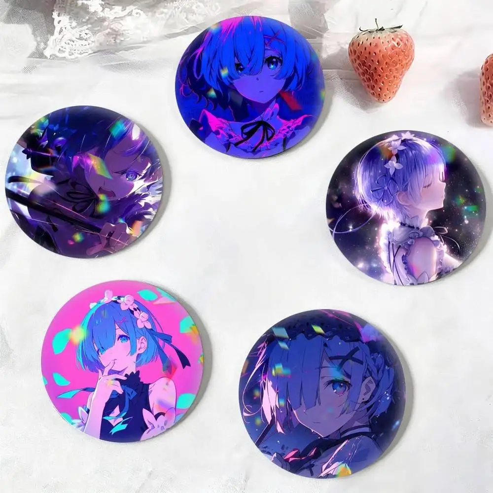 R-Re Zero Cool Anime R-Rem  25mm 32mm 44mm 58mm 75mm Brooches Badges Pins for Accessories Gift
