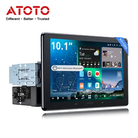 ATOTO 7 inch QLED Android 13 Car Stereo 2Din Bluetooth Multimedia Player Carplay Screen Android Auto 2 Din Radio X10 7inch X 10