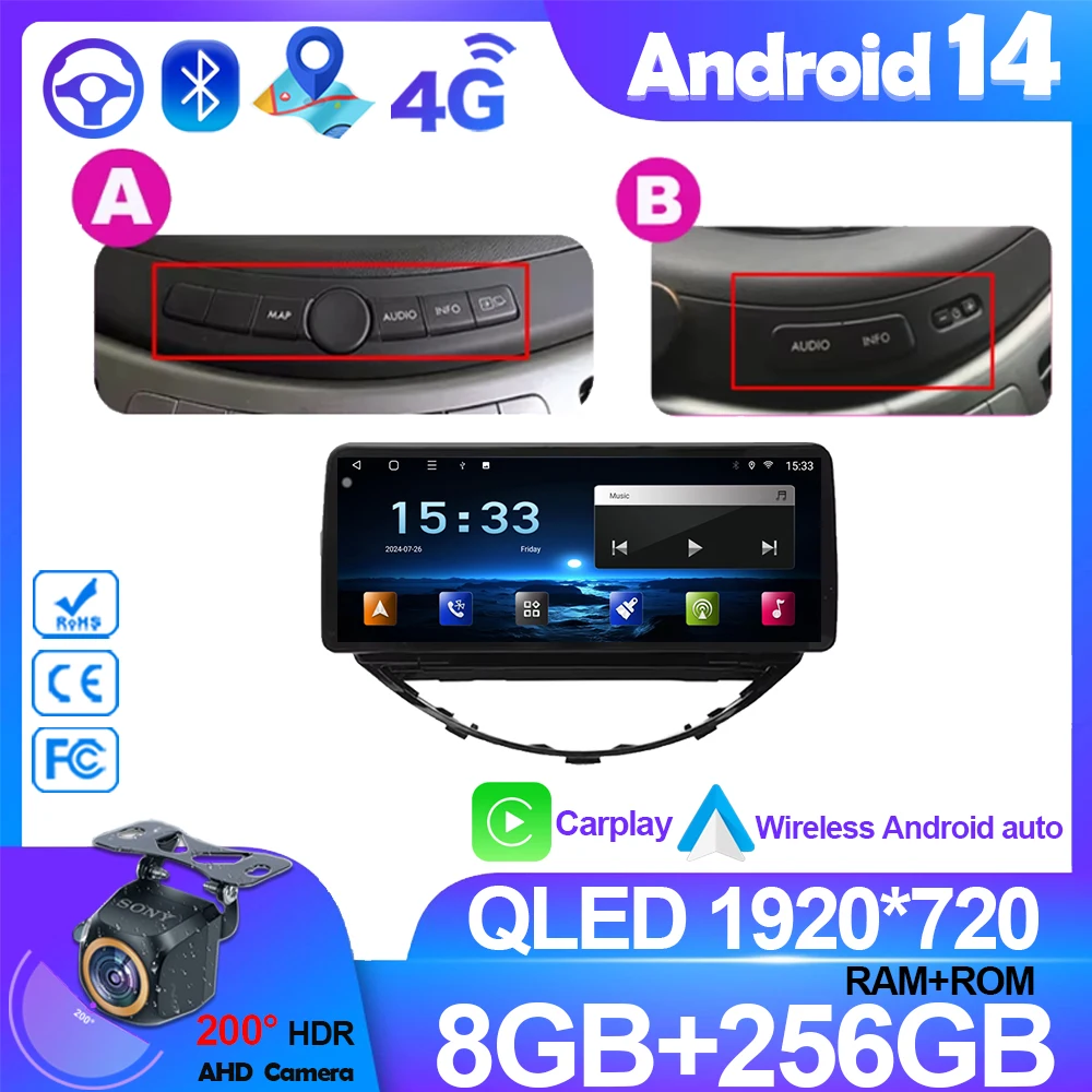 12.3 inch For Subaru Tribeca 2007-2011 Android 12 Smart Multimedia Video Player GPS Radio 5G CarPlay Navigation 1920*1200P