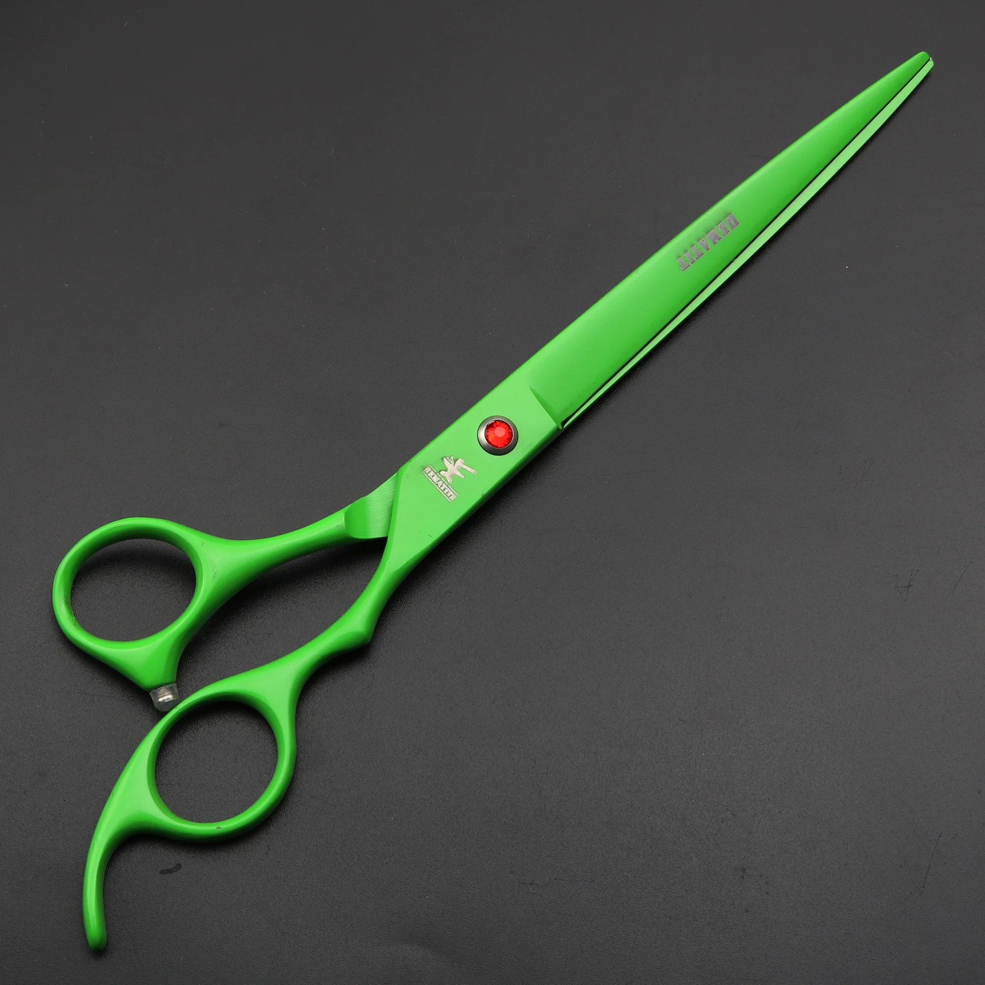 Forbici per capelli verdi da 8 pollici forbici da taglio per barbiere in acciaio 440C