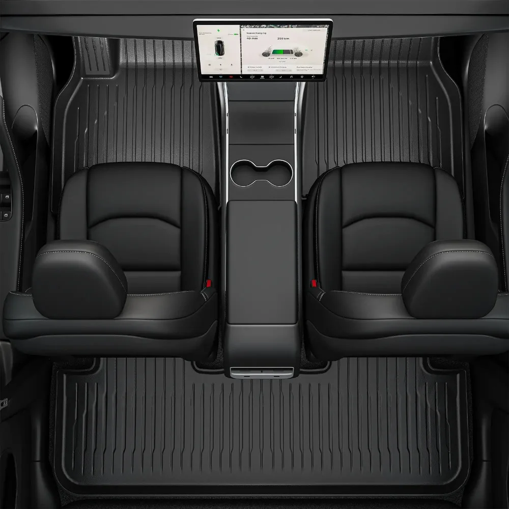 Floor Mats + Cargo Liner for 2025 2026 Tesla Y Juniper 5-Seater All Weather TPE view 6