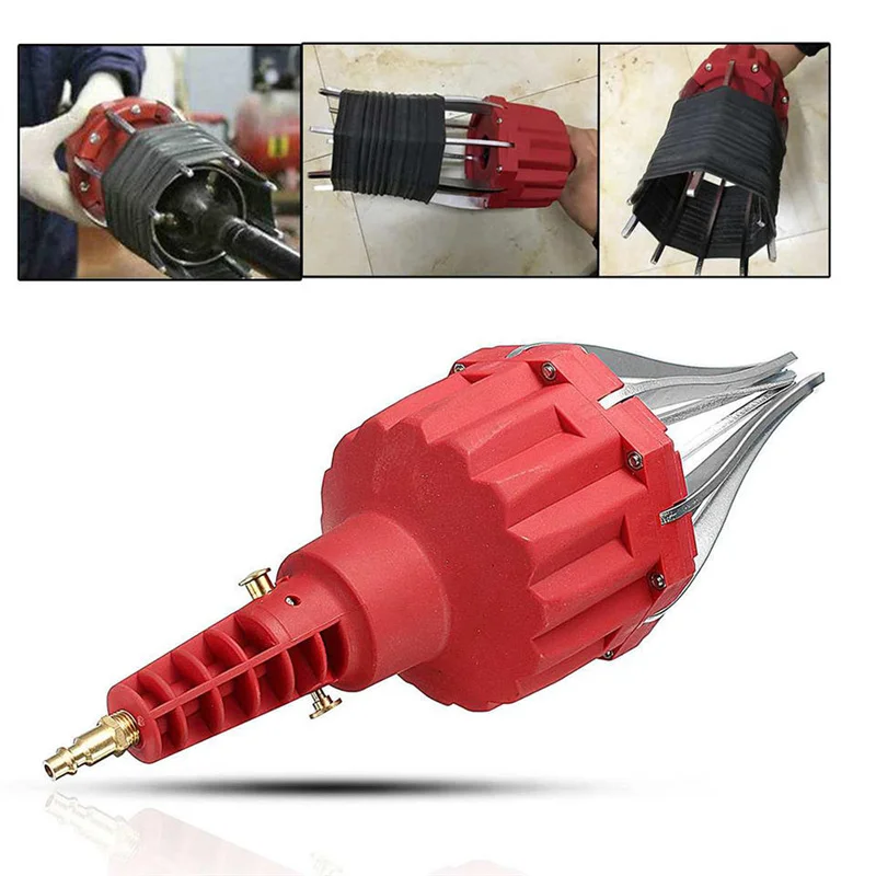 Herramienta de instalación de arranque de junta CV, herramienta de extracción de aire, eje de transmisión, jaula de bola exterior neumática, expansor de cubierta de polvo operado por aire