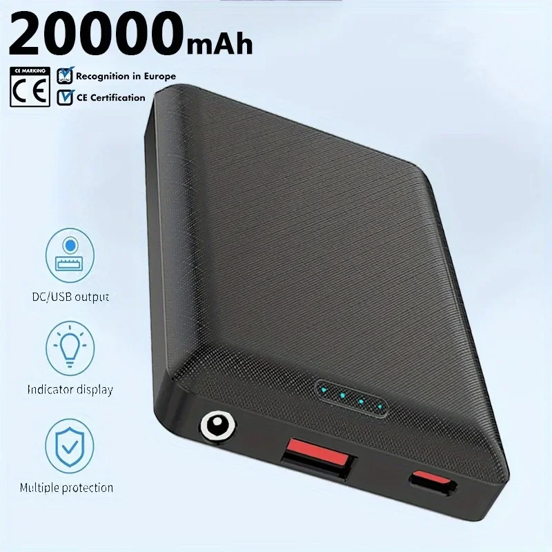 20000mAh Power Bank Portable Charge DC5V 3A Output USB output Type C output Portable Charger Phone External Battery Pack