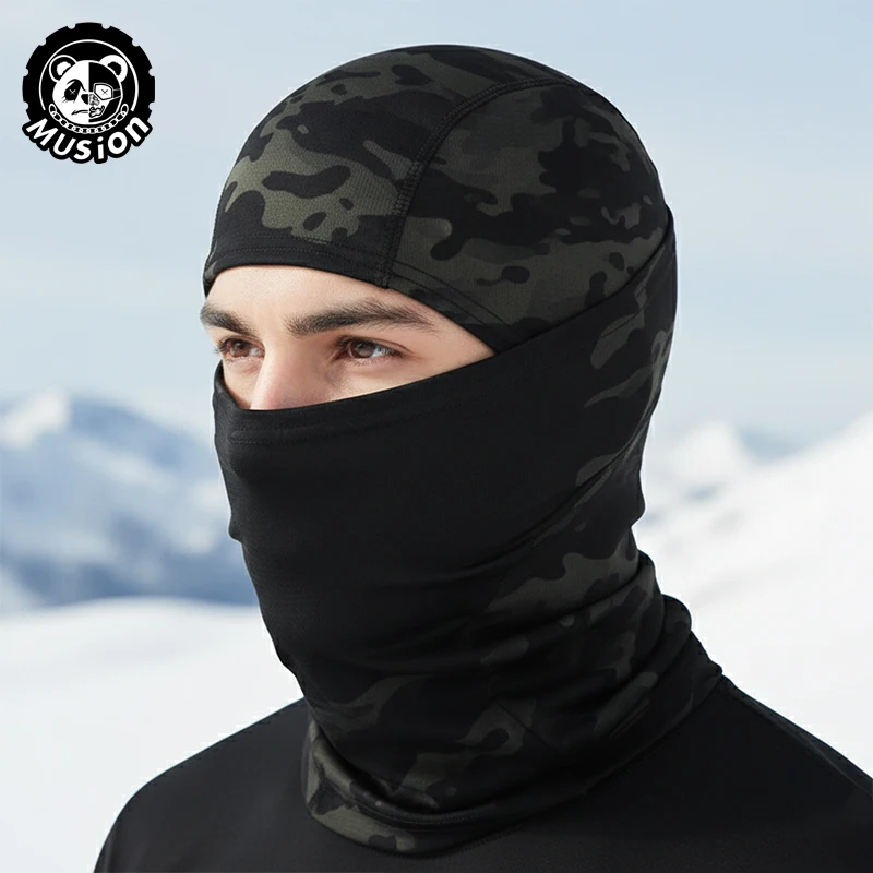 Musion Balaclava Thermal Mask With Elastic Eyelets  Neck Warming, Winter Ski Mask  Windproof Cold Resistant Wear-Resistant Sun R