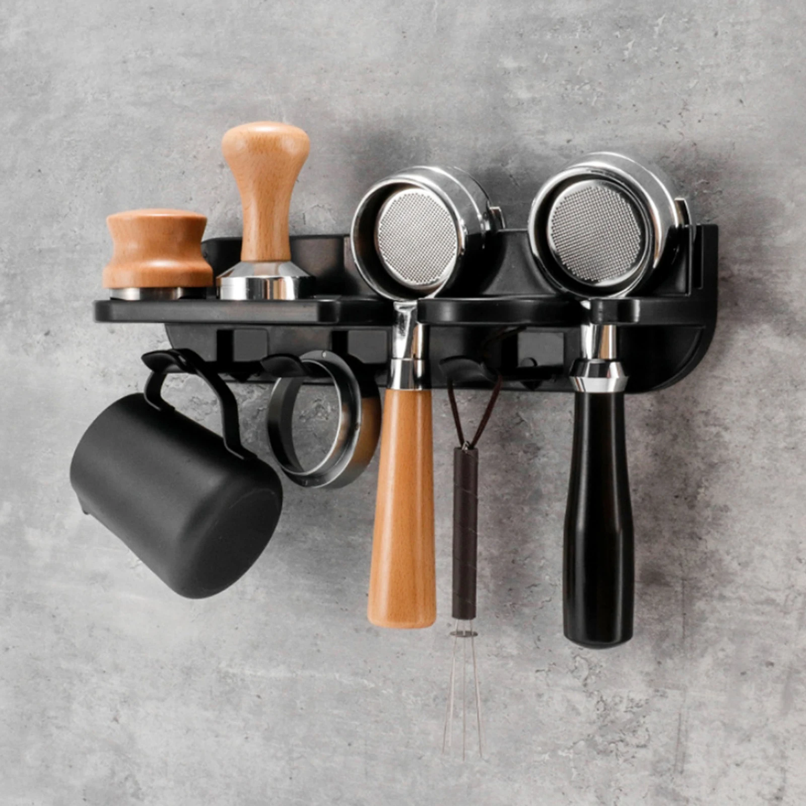 Coffee Powder Distributor Storage Rack Wall Amounted 51/54/58Mm Coffee Appliance Holder for Coffee Tools Handle Organizer
