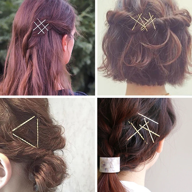 10ชิ้น/เซ็ต U รูปทรงผม Pins,golden Bun Hairpins จัดแต่งทรงผมคลิปผมโลหะผม Pins สำหรับสาวและผม5.5ซม.