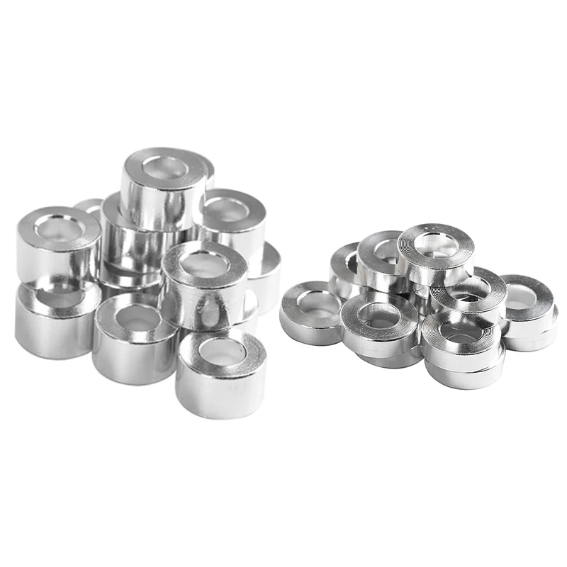 2X 3D Printer Accessories Aluminum Column Flat Gasket Bushings 3Mm/ 6Mm Aluminum Bushings Aluminum Bars For Openbuilds CNC Build