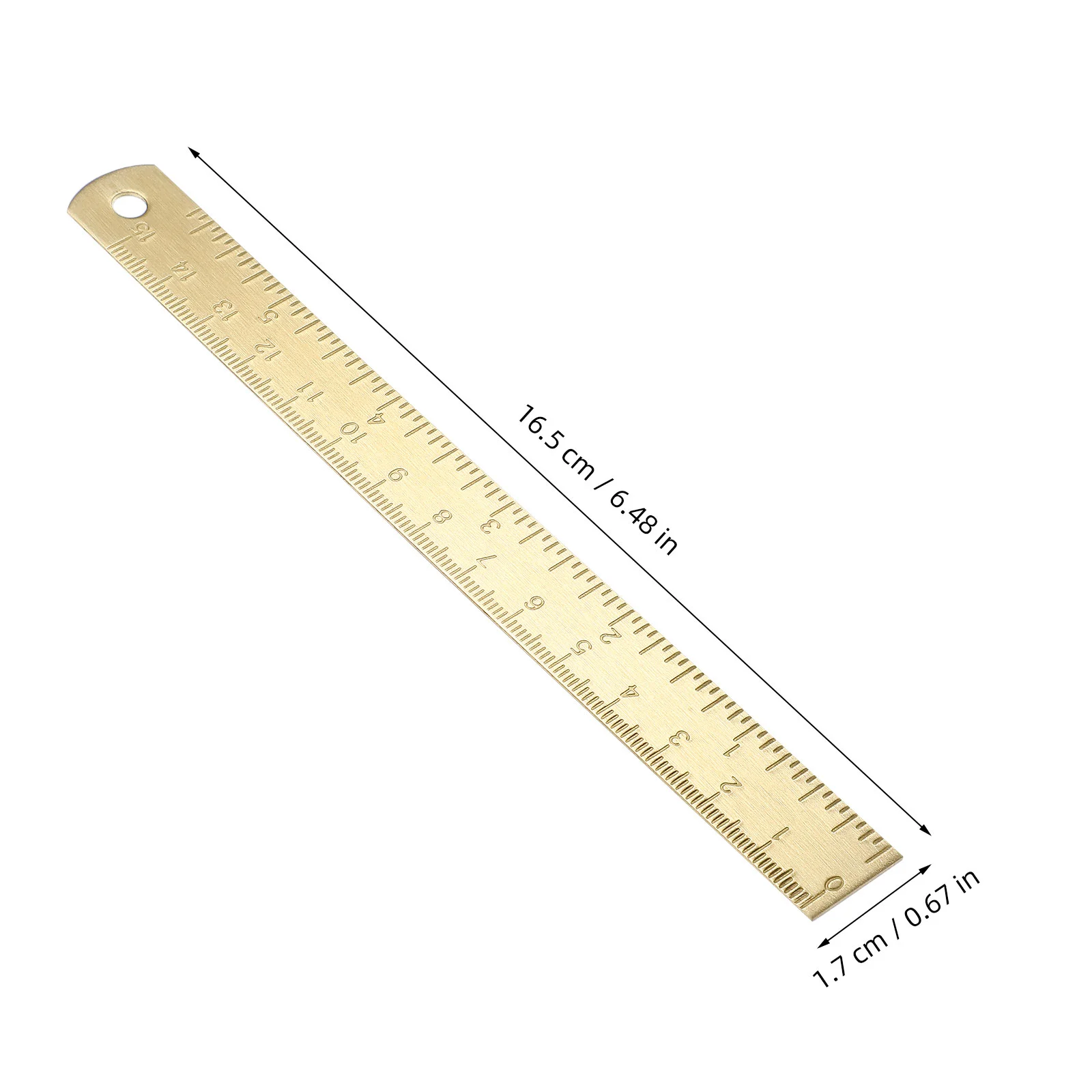 Strumento di misurazione matematica in scala di ottone Righello da disegno per ufficio Cancelleria multifunzionale per bambini deve avere un fornitura di disegno professionale