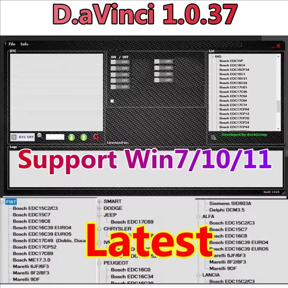 Latest D.avinci 1.0.37 Full Function Software Support Win7/10/11, Fit K.ESS/K.TAG 3 With Lifetime Activation Tool - view 6