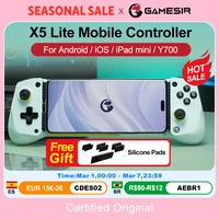 Gamepads de teléfono móvil GameSir X5 Lite para iPhone 16 15 Series iPad Mini controlador de tableta Android diseño de Joysticks de efecto Hall