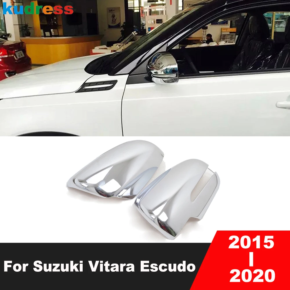 

For Suzuki Vitara Escudo 2015 2016 2017 2018 2019 2020 Chrome Car Rearview Mirror Cover Trim Side Wing Mirrors Cap Accessories