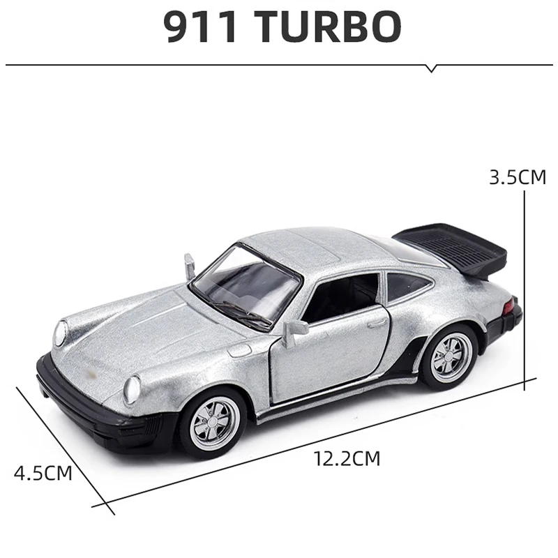 36 Scale 911 Turbo 1987 Toy Vehicle Model cars Diecast Metal Retro Racing Pull Back Collectibles Hobbies Boy Gift Hot Wheels min