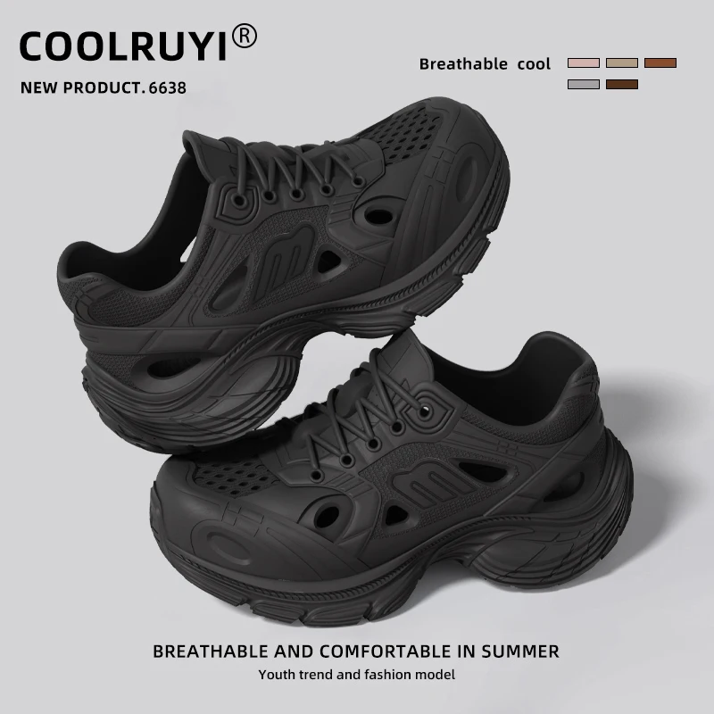 

Fashion Summer Couple Style Toe Wrap Sandals Platform Non-slip Flip-flop For Men Women Outdoor Beach Shoes Men's Home Slippers