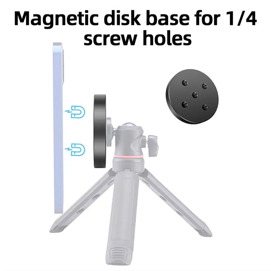 Universeller magnetischer Stativadapter mit 1/4 Schraubenlochhalterung, Handy-Ringhalter für MagSafe für iPhone 15, Handyhalterung – Detail 6