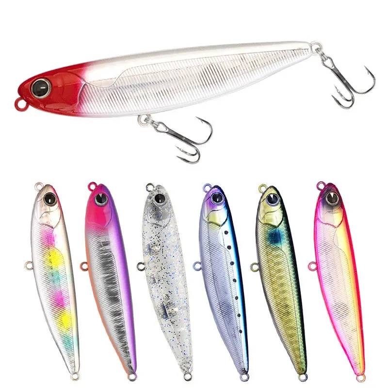 

Pencil Fishing Lures 85mm 12gTopwater Surface Doggy Pencil Bait Popper Wobblers Bass Pike Isca Artificial Pesca