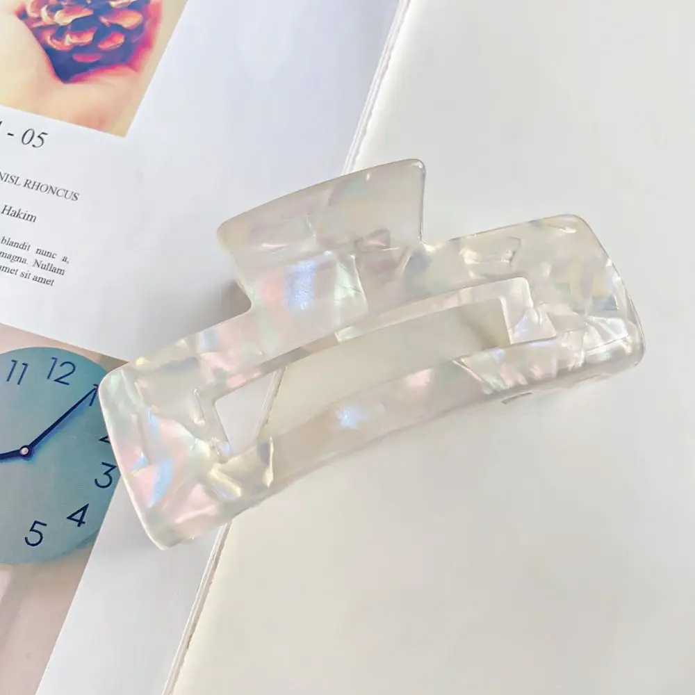 

Shark Clip Acetate Hair Clips Illusory Color Hair Grab Clip Acetic Acid Barrettes High Ponytail Clip Korean Style