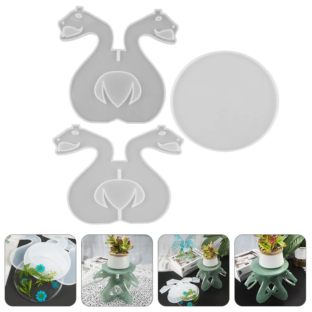 

1Set Silicone Crystal Resin Mold Snake-Shaped Flower Pot Rack DIY Mini Bonsai Display Storage Rack Molding Tool for Handmade