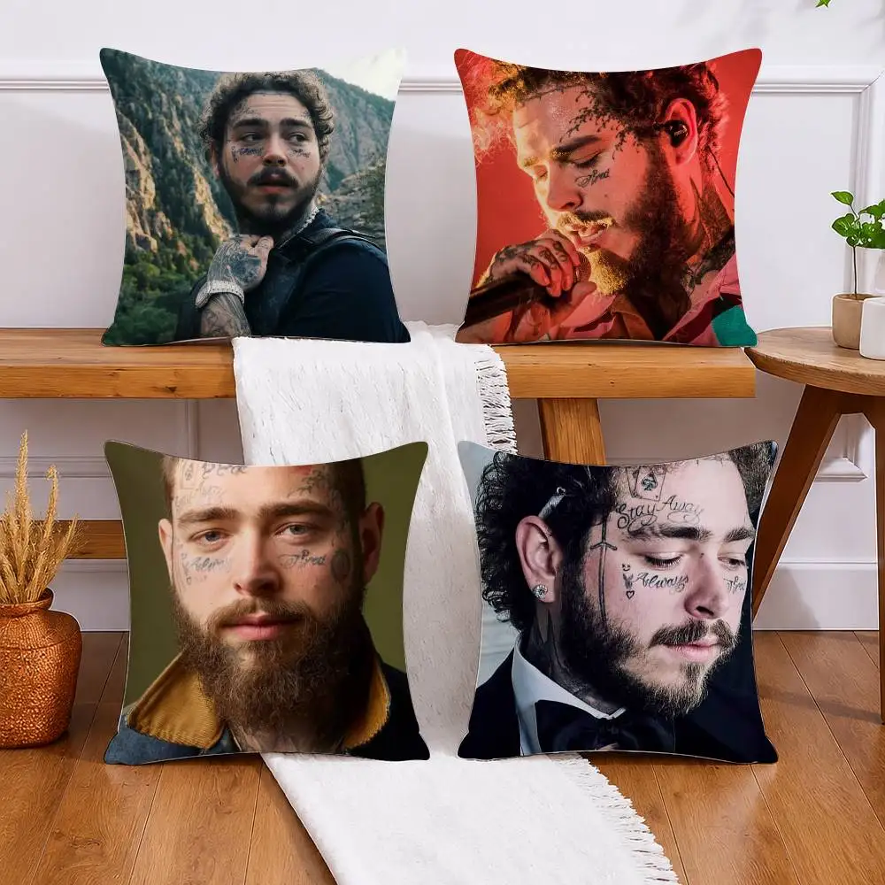 

Singer P-Post M-Malone Pillow Case Cushion Cover Throw Pillow Case For Car Sofa