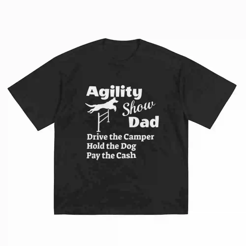 Dog Agility Dad Fathers Day Owner Short Sleeve Tee 100% Cotton T-Shirt