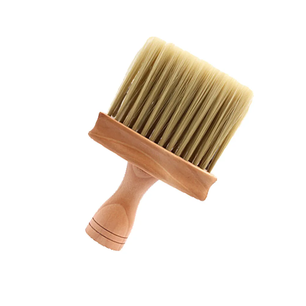 Hair Cutting Neck Duster Brush Wooden Handle Broken Hair Cleaning Brush Barber Supply Salon Grade Dusting Tool for Ears Neck