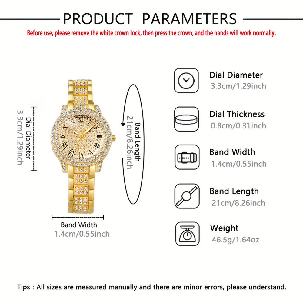 5 قطع ساعة كوارتز نسائية فاخرة ومجموعة مجوهرات حركة كوارتز، ساعة نسائية أنيقة للنساء، هدايا العيد للنساء