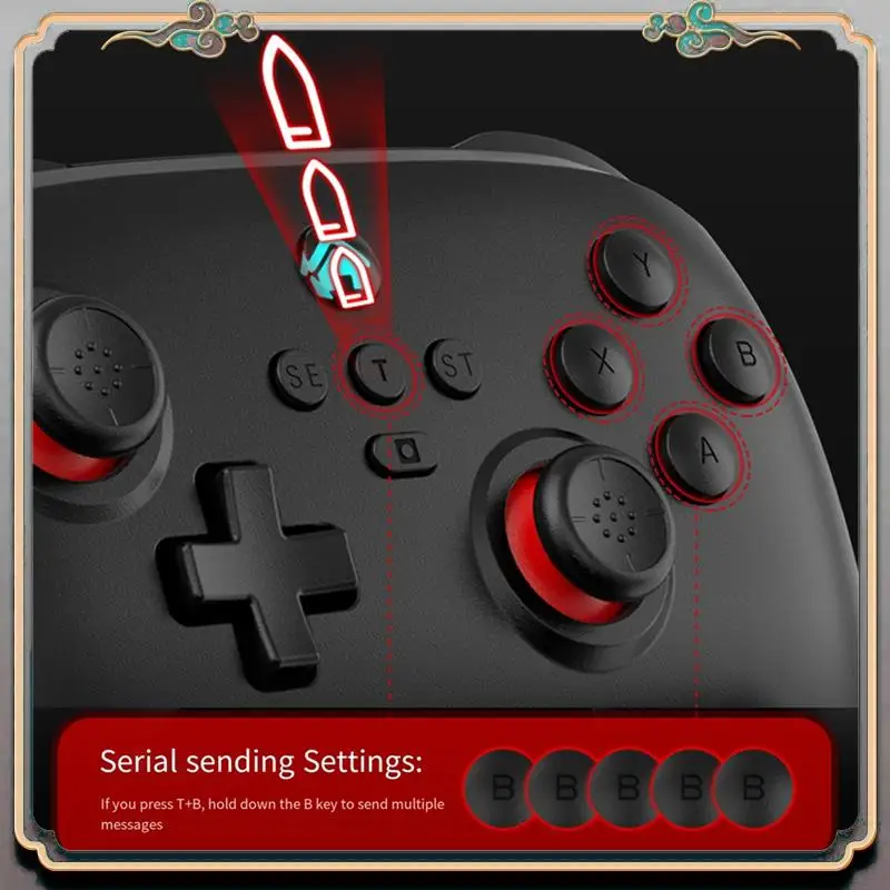 

Durable Z02 Gamepad For Bluetooth Hall Joystick Somatosensory Continuous Hair Vibration For Android IOS Switch Gamepad Spare Par