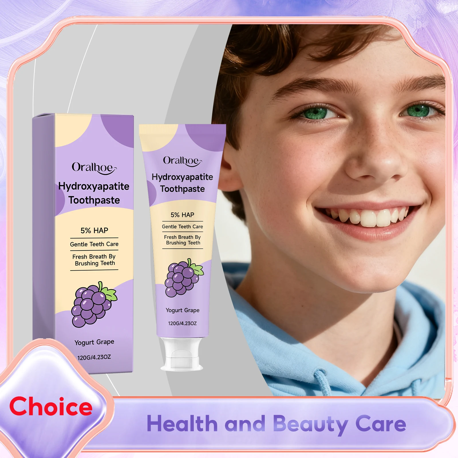 Children Hydroxyapatite Toothpaste Gentle Cleaning Removes Stains Fresh Fruity Flavor Whitening Freshen Breath Care Toothpastes