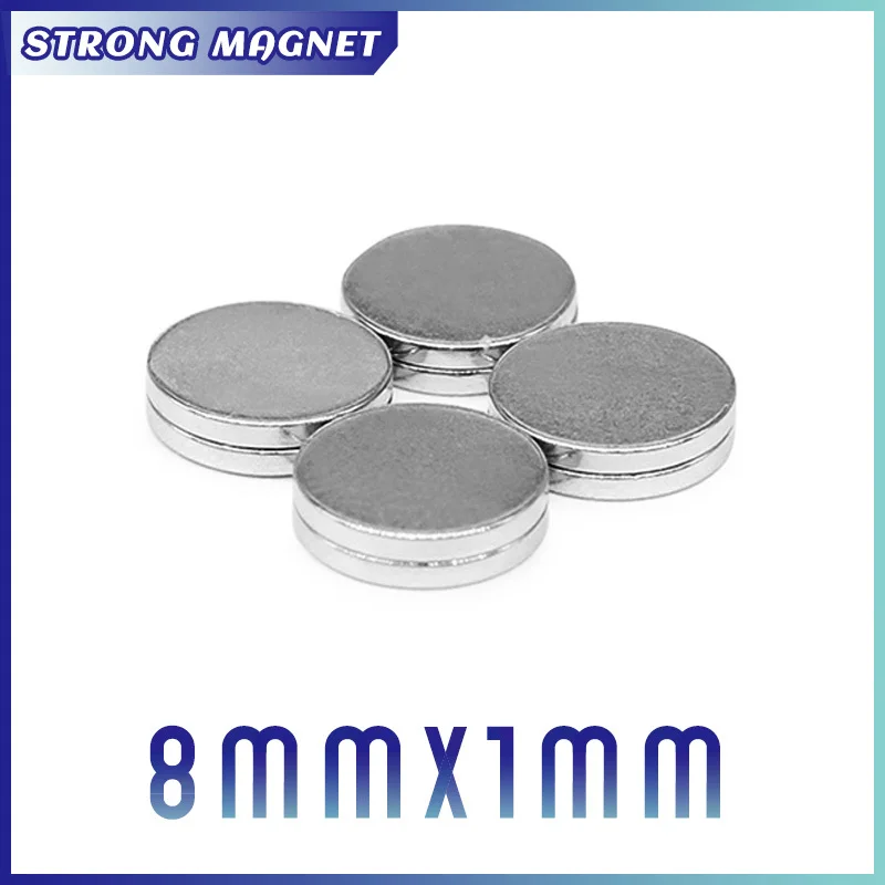 

50/100/200/500/1000PCS 8x1 mm Round Strong Powerful Magnetic Magnet N35 Permanent Rare Earth Neodymium Magnet Disc 8x1mm 8*1 mm