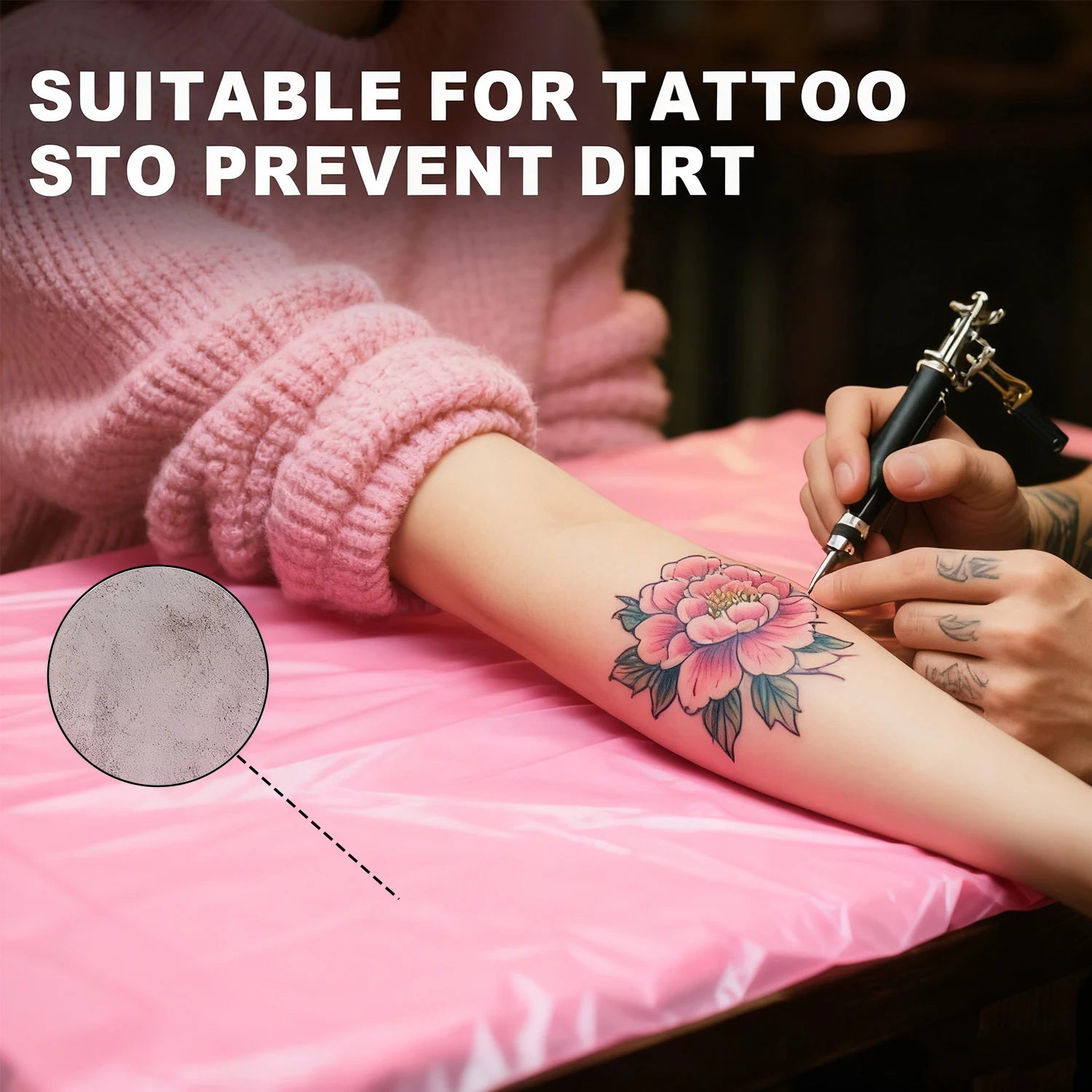 10 Pcs Two-color Tattoo Bed Chair Waterproof and Antifouling Film Disposable Bedspread Film Studio Accessories Tattoo Supplies