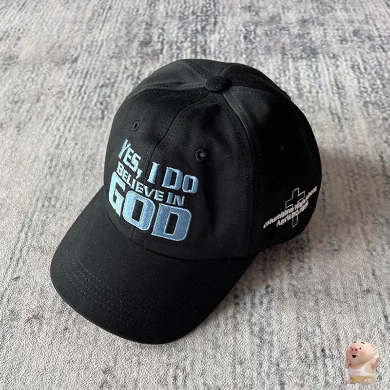 

Black ERD Duckbill Cap I Believe God Embroidery Men Women Baseball Cap Hip Hop