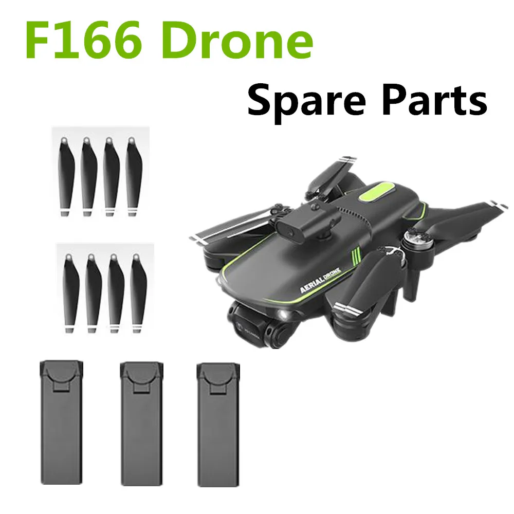 F166 Battery 3.7V 1200mAh / Propeller Maple Leaf F166 Drone Accessories Use For F166 Drone F166 Drone Parts