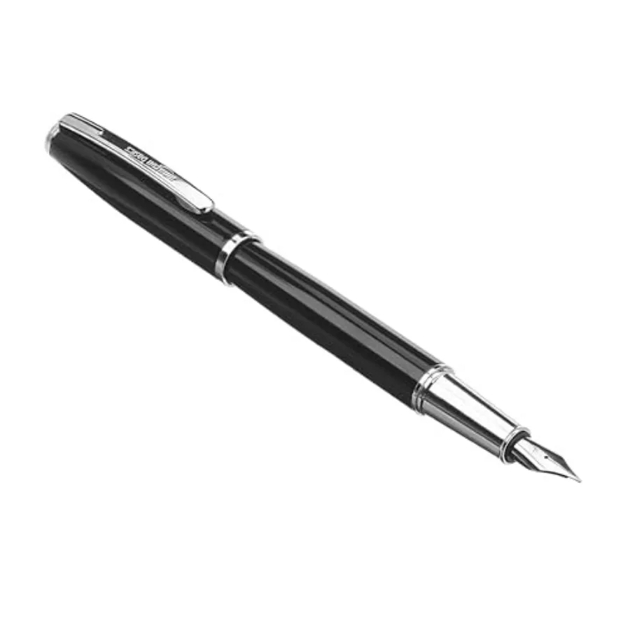 

Refillable Fountain Pen with Smooth Writing Fine Point Nib Black Ink