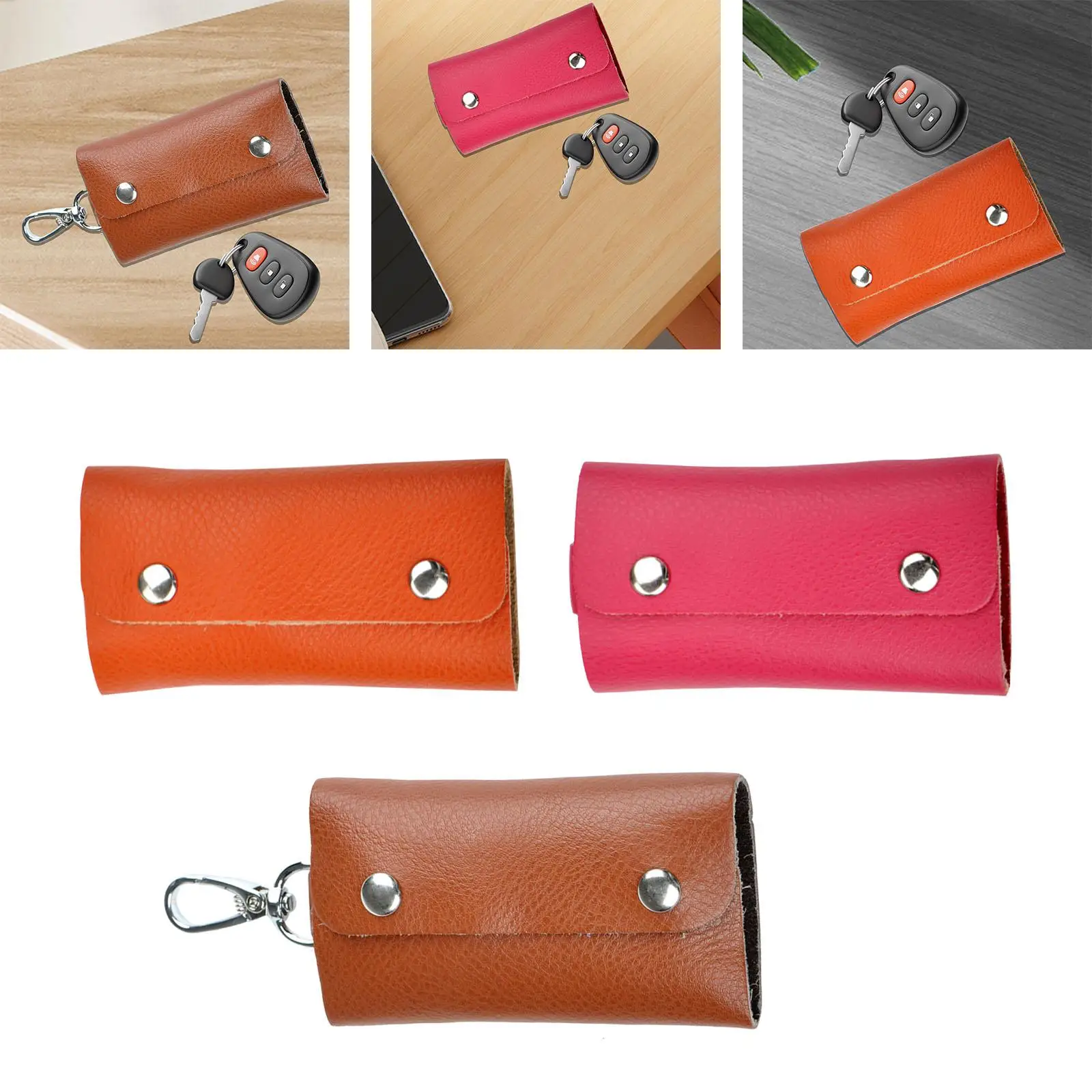 

Generic Car Keys Holder with 6 Keychains Multi Function Holder Pouch Case Decorative Universal Key Organizer for Keys Men