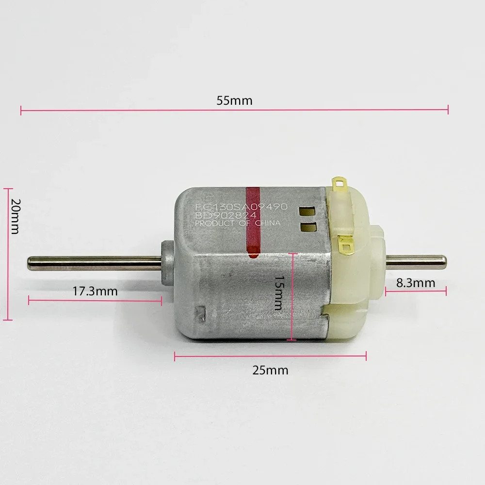 Mabuchi Mini FC130SA09490 Carbon Brush Motor DC 6V 12V 24V Dual Shaft Axis Micro 130 Motor DIY Hobby Toy Model Boat Train Car