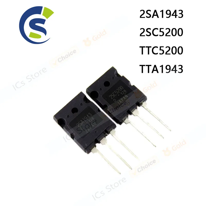 10PCS New and Original 3pair (5PCS SC5200 SA1943) Chipset TO-3P TO-3PL 2SA1943 2SC5200 TTC5200 TTA1943