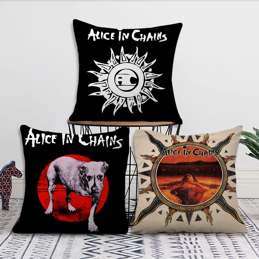 

Rock Band Alice In Chains Decoration Room Home Sofa living Office Car Nordic Simplicity Pillow Cover