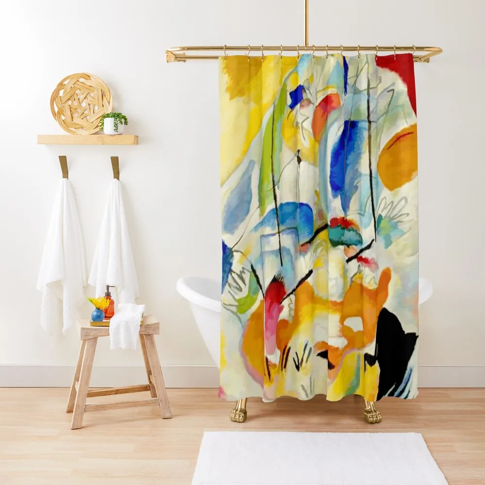 

Kandinsky, Sea Battle 1913 Shower Curtain Bathroom For Shower Bathroom Shower Bathroom Decor Set For Curtain